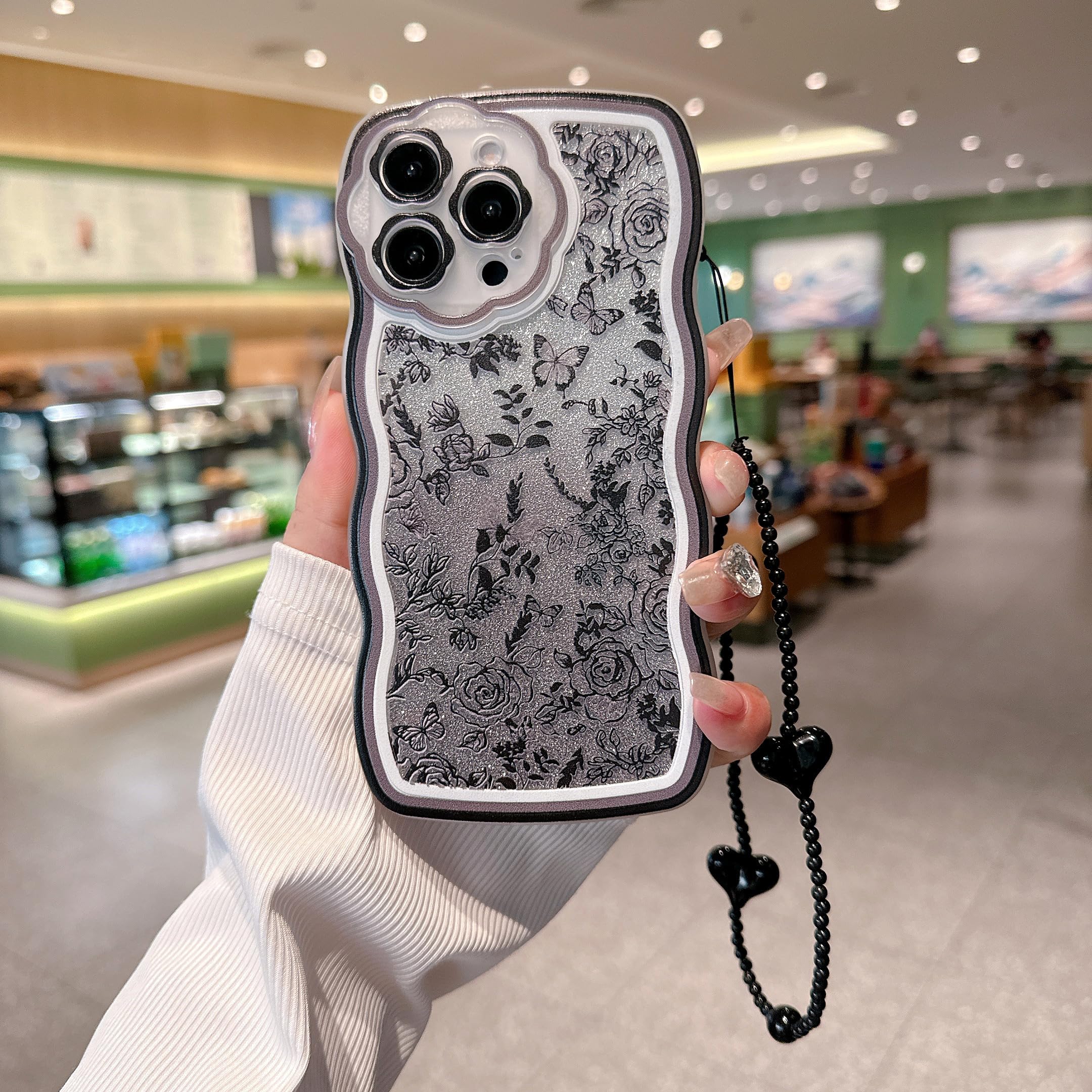 For IPhone 11 Case, [Wavy Curly Edge Comfort Grip] [3 In 1 With Beaded - View #4