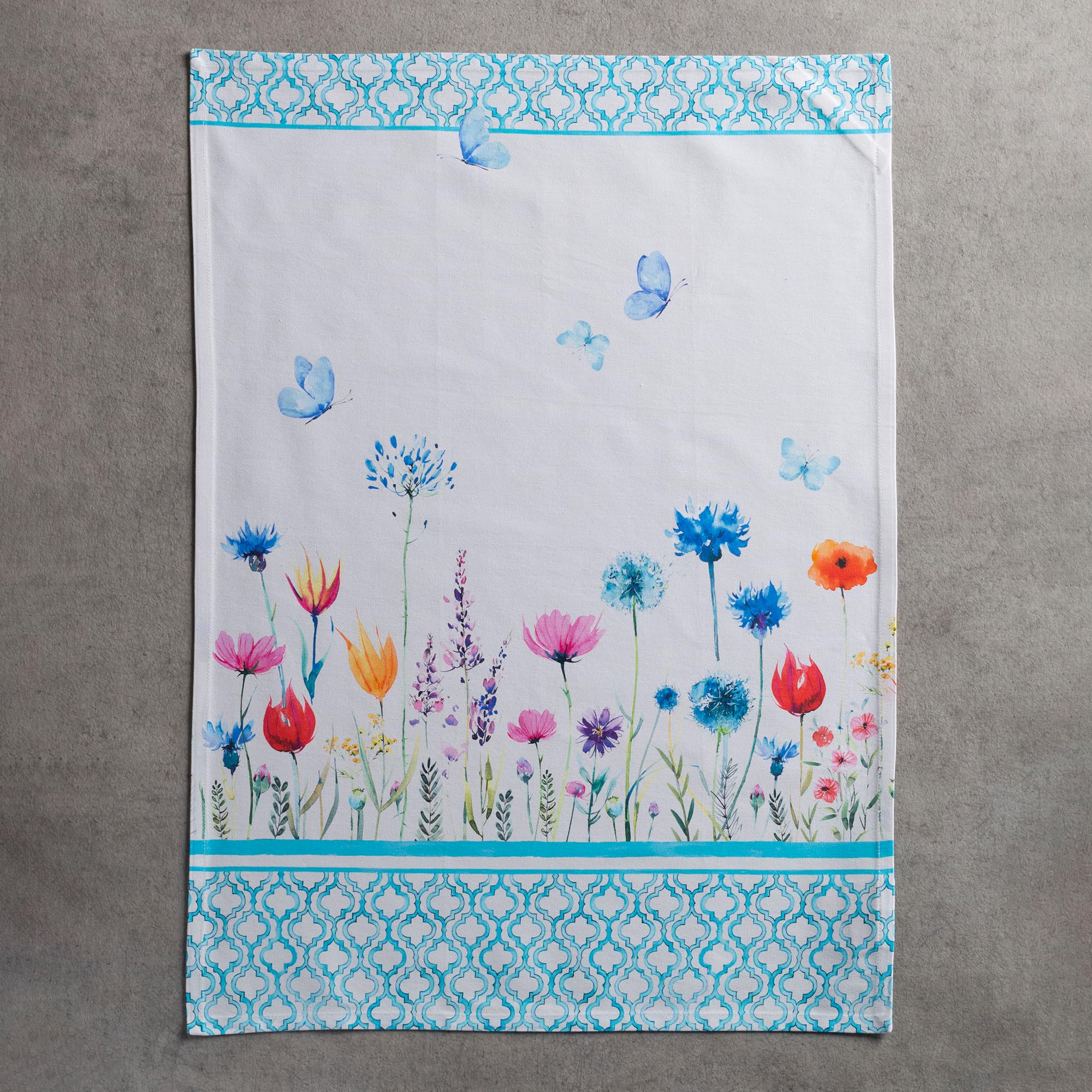 Maison d' Hermine Flower in The Field 100% Baumwolle Set von 3 Multi-Purpose Küchenhandtuch | Bar Handtücher | Frühling/Sommer (50 cm X 70 cm)