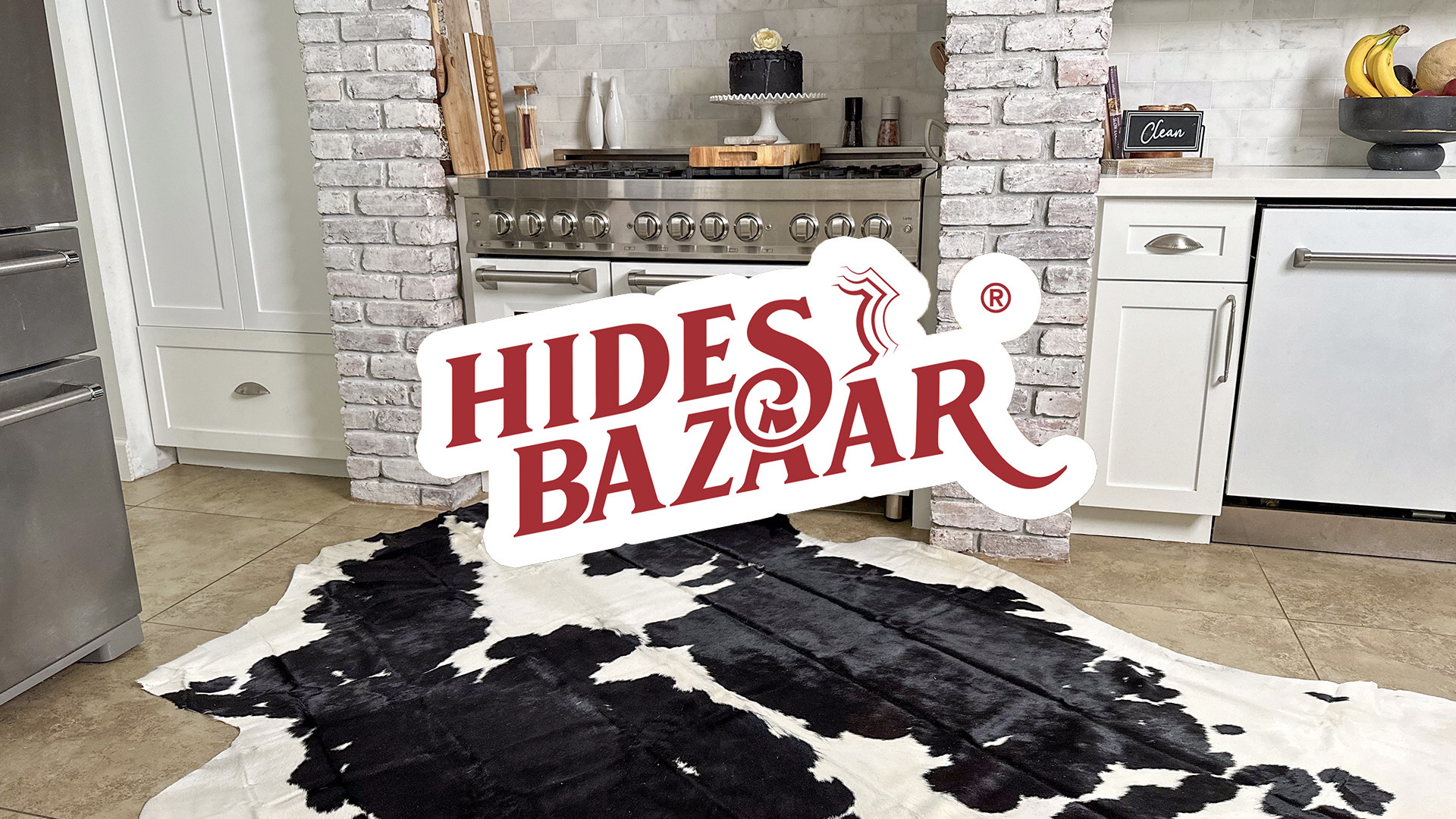 Tapete de cuero HIDES BAZAAR 6x8 ft blanco y negro miniatura 7