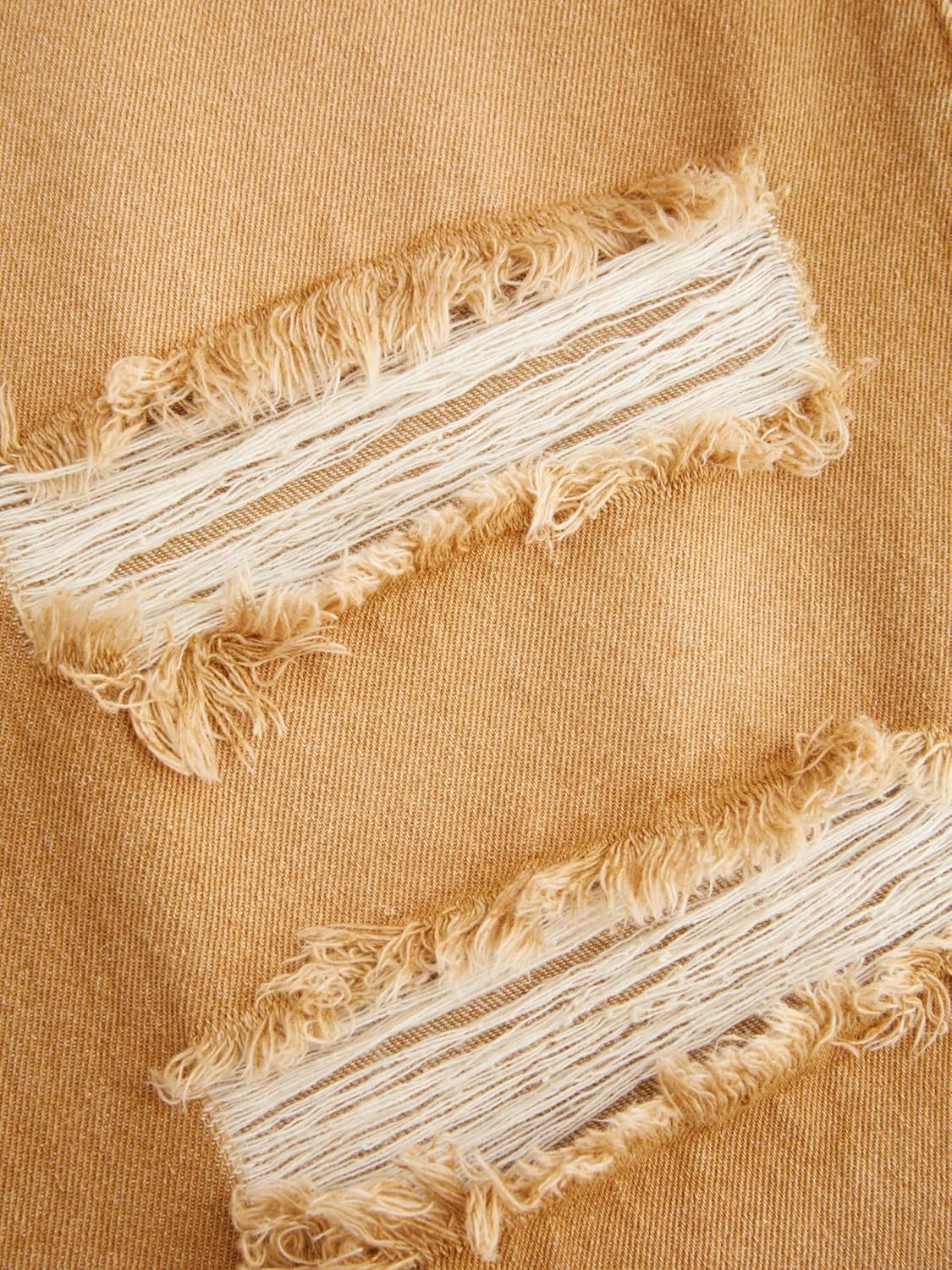 CIDER Women’s Ripped Jeans High Waisted Distressed Baggy Straight Wide Leg Pants - Image 2