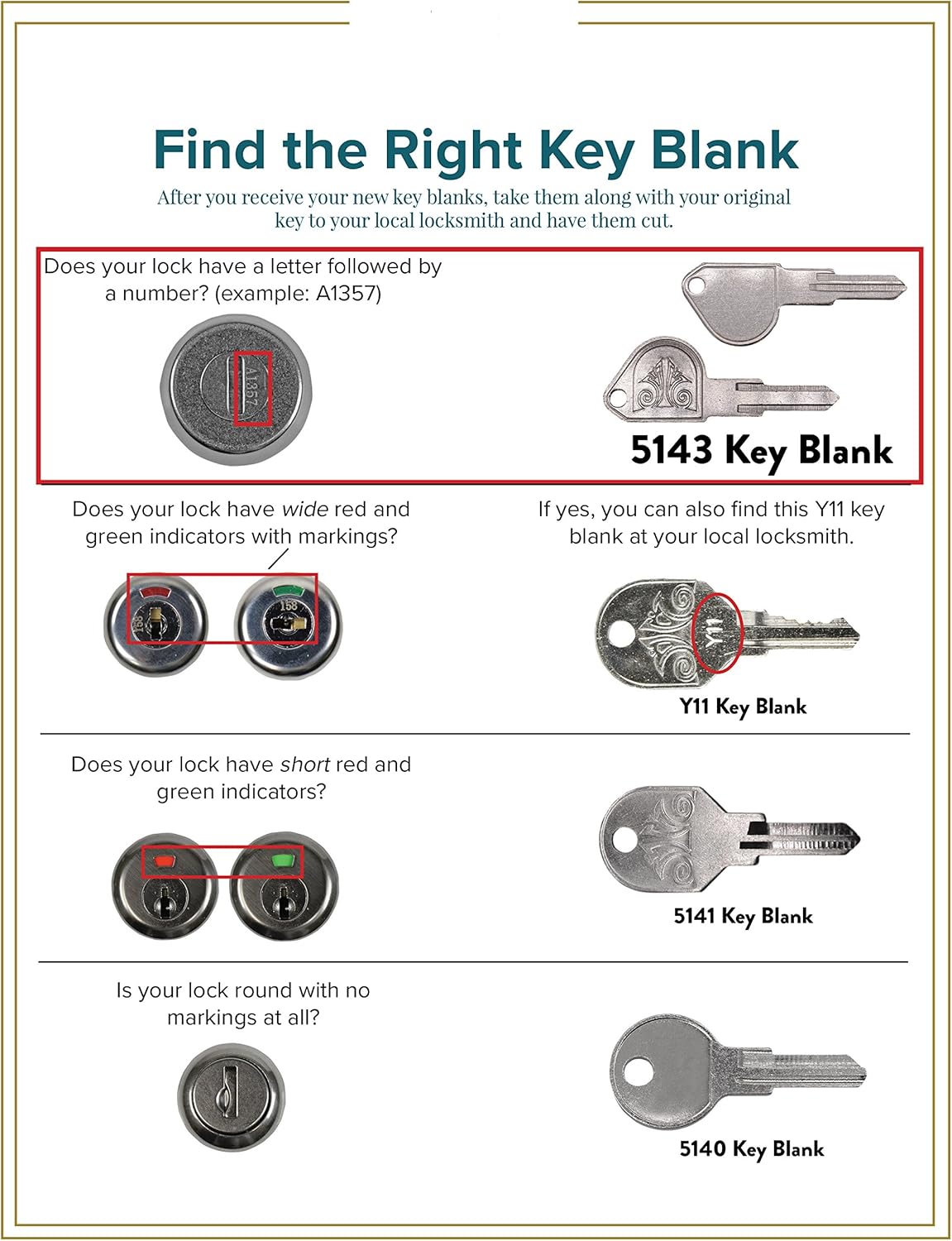 Architectural Mailboxes 5143 Key Blank for High Security Mailbox Lock