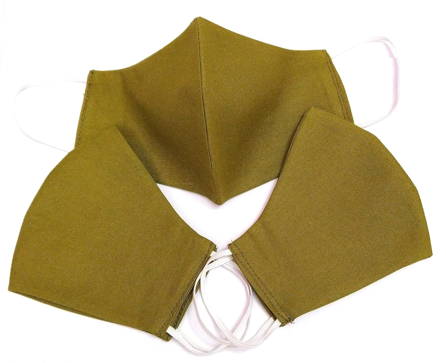 Buy Mask,Handmade Cotton Face Mask,Olive/Mehendi colour Mask,Reusable & Washable Face MaskSet