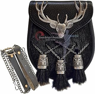 Scottish Kilt Semi Dress Sporran Semi Stag Sporran Antique Unique Stag.470…