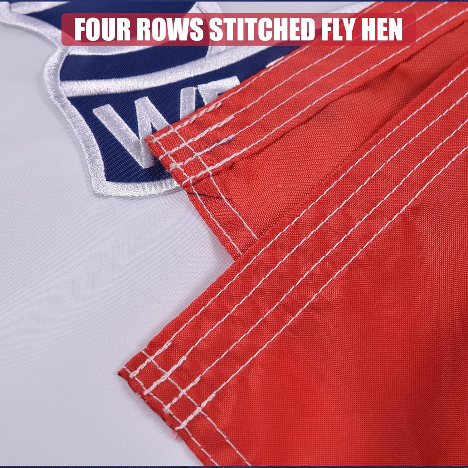 Iowa State Flag 5x8 Ft Deluxe Full Embroidered Premium Polyester Durable IA Outside Flags with Sewn Stripes and Brass Grommets for Indoor/Outdoor - Image 5