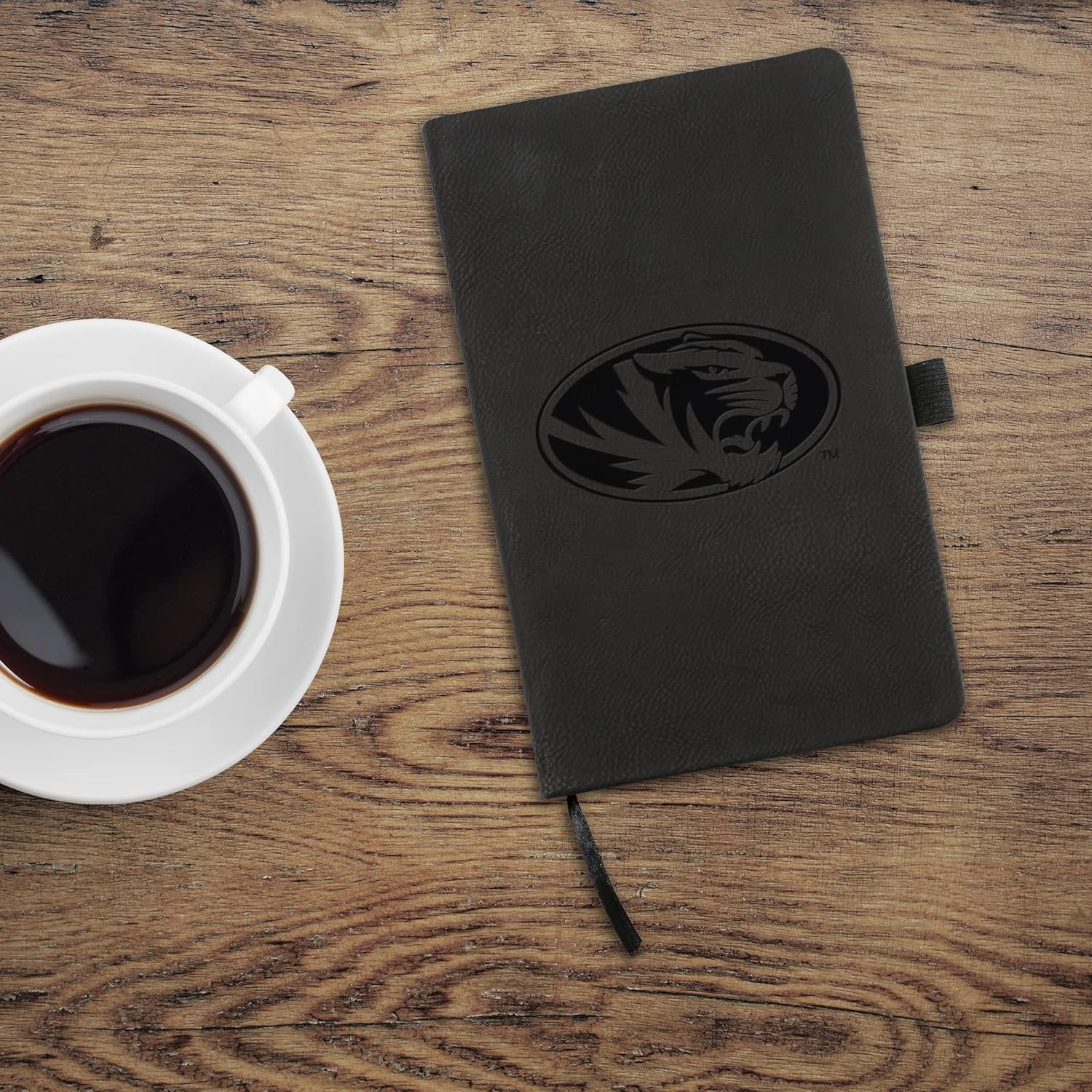 Rico Industries NCAA Missouri Tigers Black Jounral/Notepad 8.25" x 5.25"- Office Accessory
