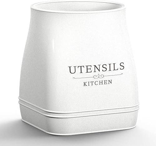 Soporte para utensilios de cerámica Soporte grande de cerámica para utensilios de cocina para encimera, organizador de herramientas de cocina