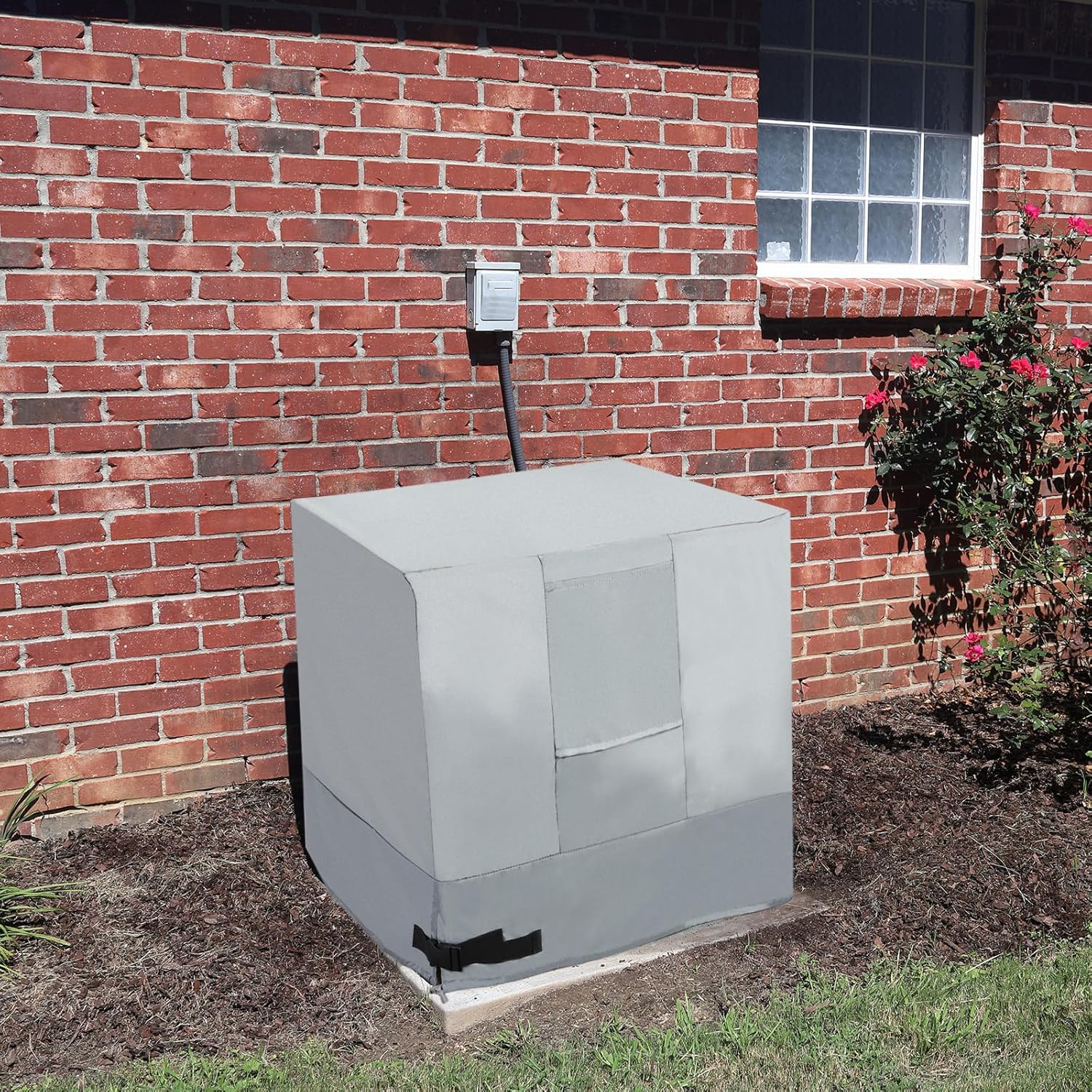 PATIKIL Central Air Conditioner Covers, 38x38x40 Outside Units Cover Air Conditioner Cover Waterproof AC Cover for Outdoor Winter Protection, Black