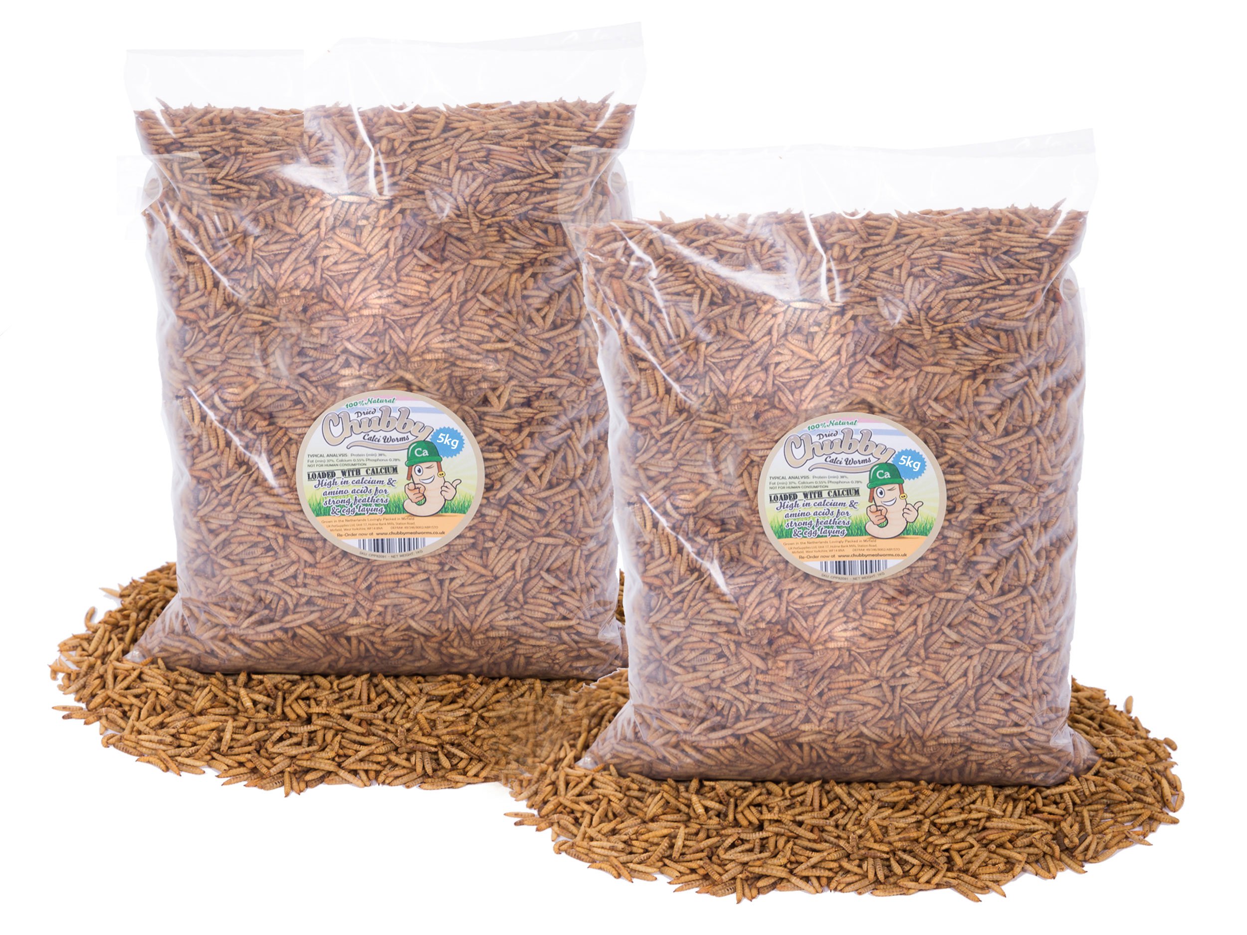 Chubby Mealworms Dried Calci Worms for Hedgehog (10 Kg), Calciworms Treats with More Calcium than Meal Worms, Dried Black Soldier Fly Larvae Food for Wild Life โ image 1