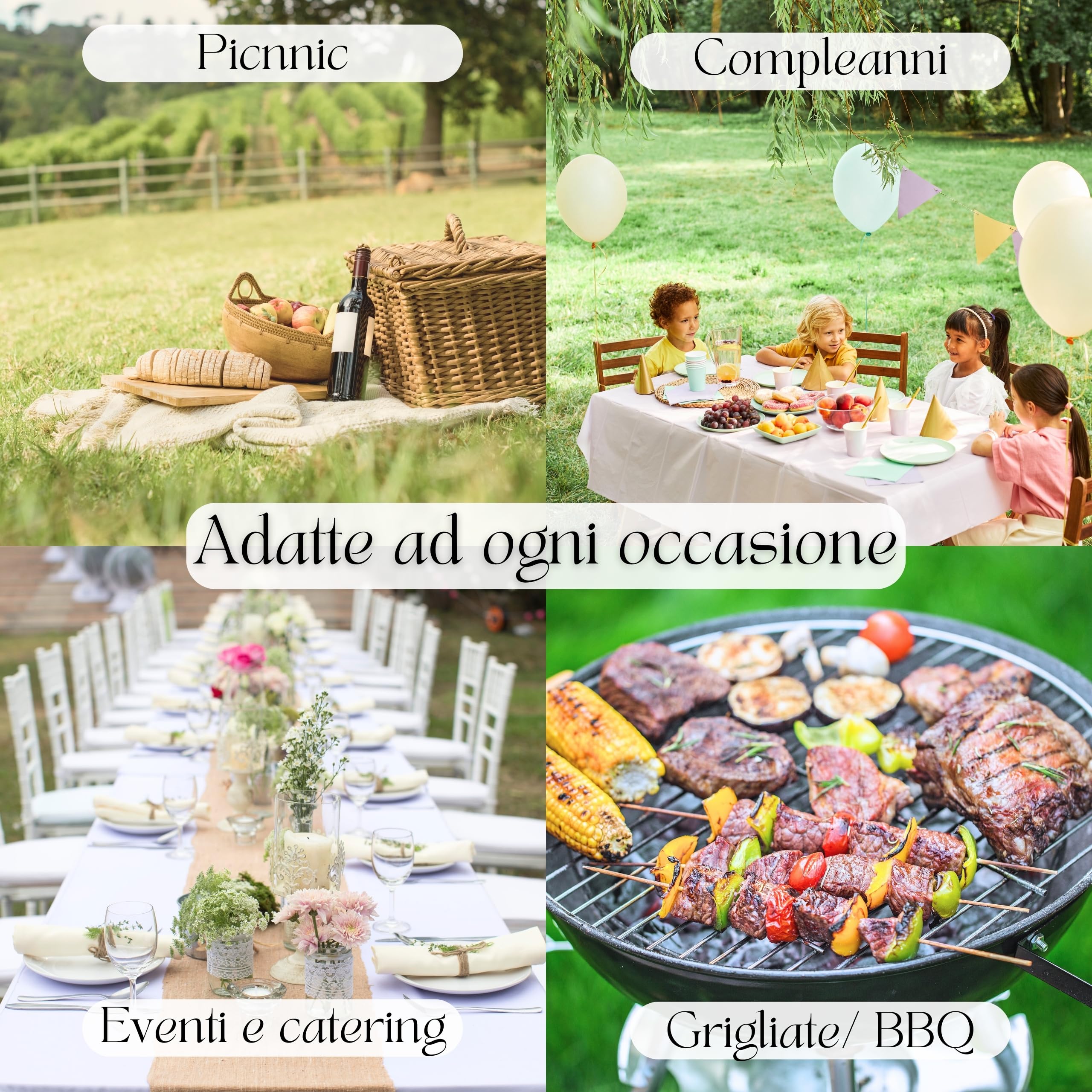Coltelli Legno Bambù Monouso Ecologici, Set da 144 Pezzi, Posate Biodegradabili e Riutilizzabili