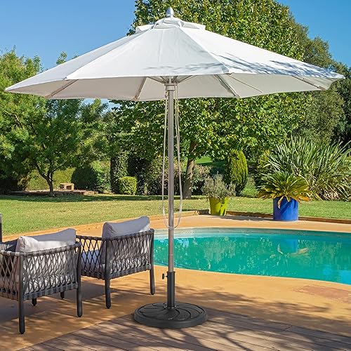 Miniatura 2 de Tangkula Base de paraguas, capacidad de 40 libras, resistente para patio al aire libre, soporte redondo para sombrilla de 9 pies, apto para