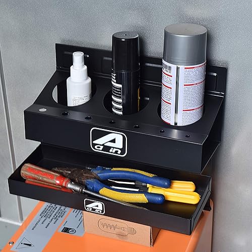 Miniatura 7 de Juego de 4 bandejas magnéticas para herramientas y piezas, caja de almacenamiento, caja de herramientas, organizador de herramientas, soporte para