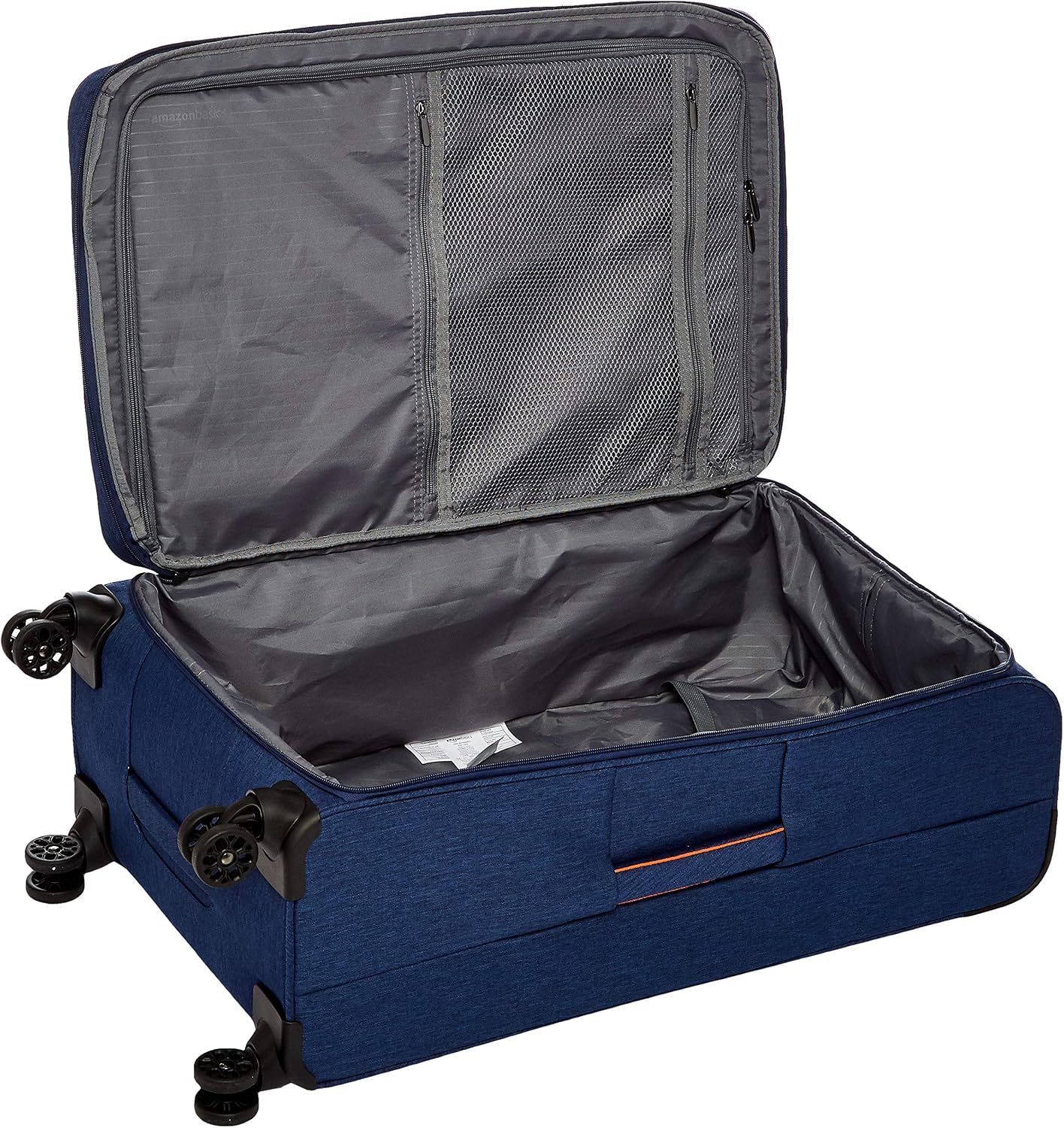 Amazon Basics Belltown Softside Spinner Suitcase Luggage - Expandable with Wheels - 31 Inch, Navy Blue