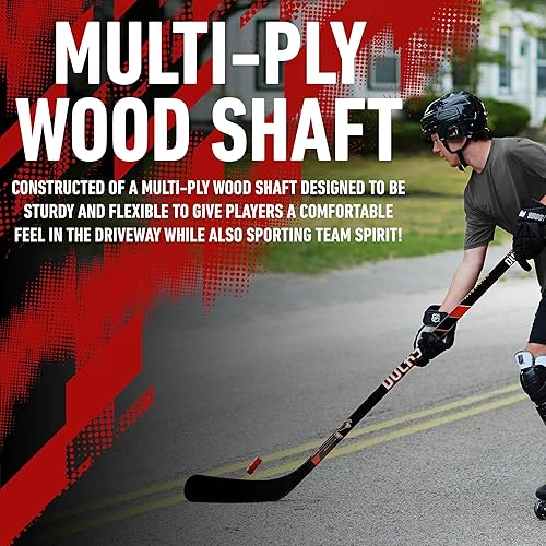 Vista 96 de Franklin Sports NHL Team - Palo de hockey callejero de vinilo de 48 pulgadas Pittsburgh Penguins