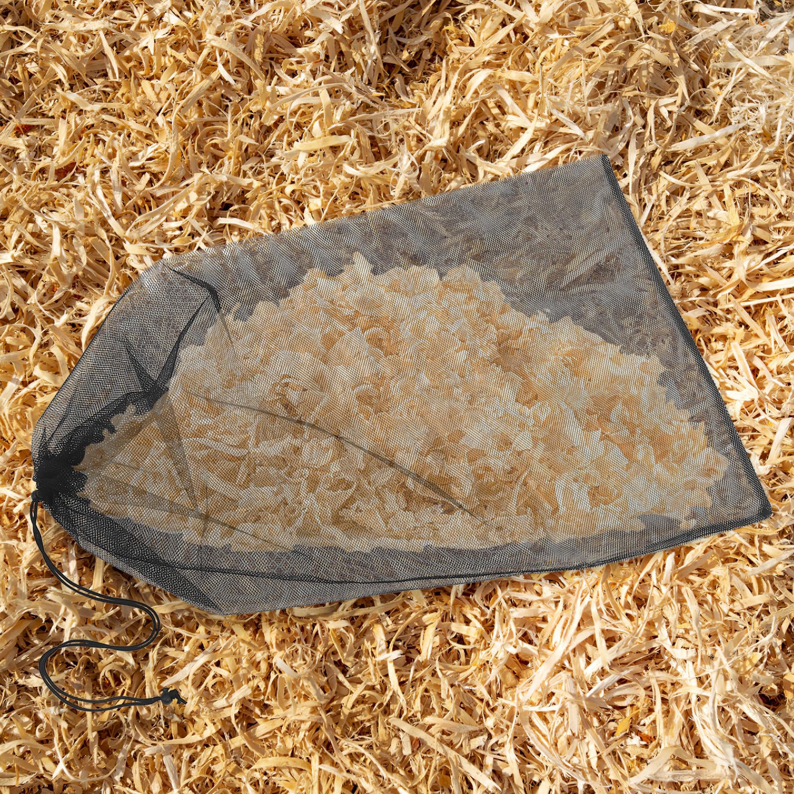 Bolsa de recogida de hojas con cuerda, malla de ker, compatible con sopladores de hojas y herramientas de limpieza de jardín, 1 pieza para una fácil limpieza del patio