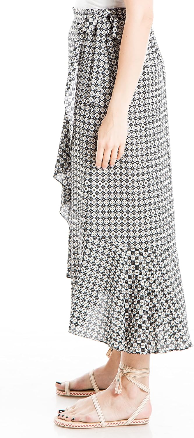 Max Studio Womens Crepe Maxi Ruffle Skirt - Image 2