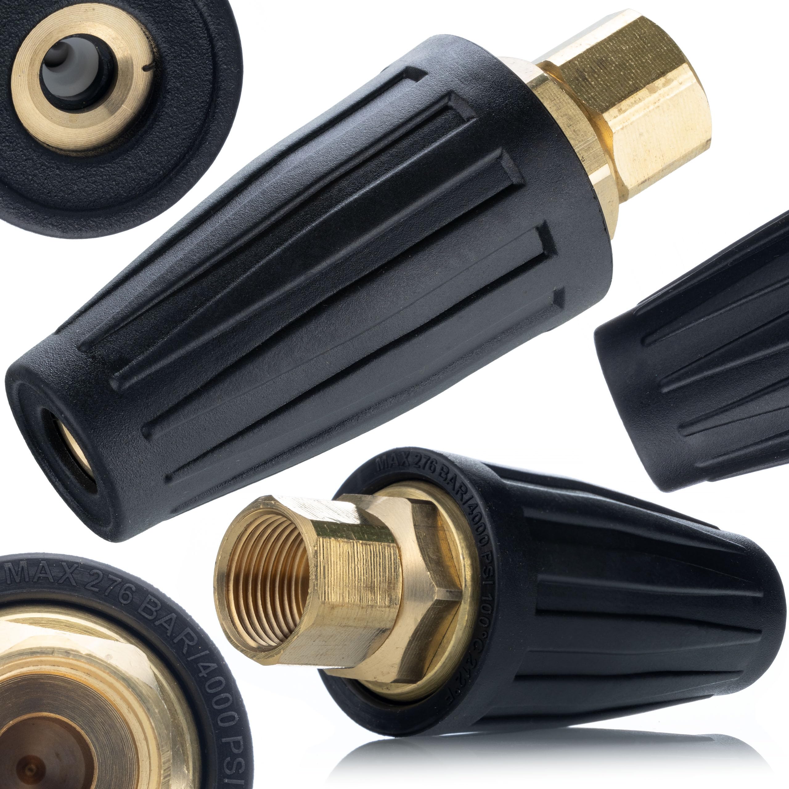 Rosfix Yellow/Grey Turbo Nozzle / Rotation Nozzle M18 For Kärcher Hd/Hds Pressure Washer 276 Bar Ceramic Insert