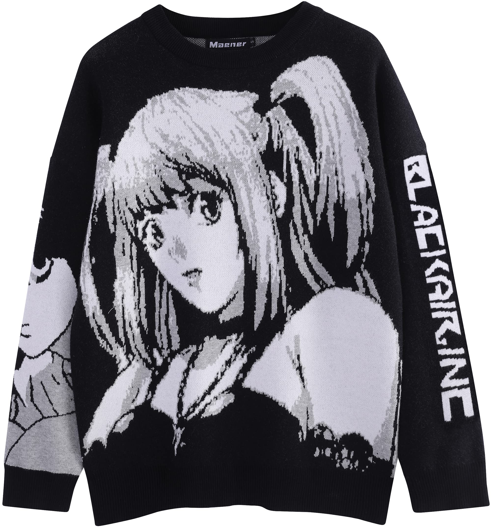 Photo 1 of Maener Men's Death Note Sweater Misa Amane Knit Pullover Top for Women Unisex Medium Black