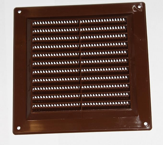 5x5 in Brown Plastic Air Vent Cover Guard Screen, HVAC Vent Duct Cover, Vent Cap