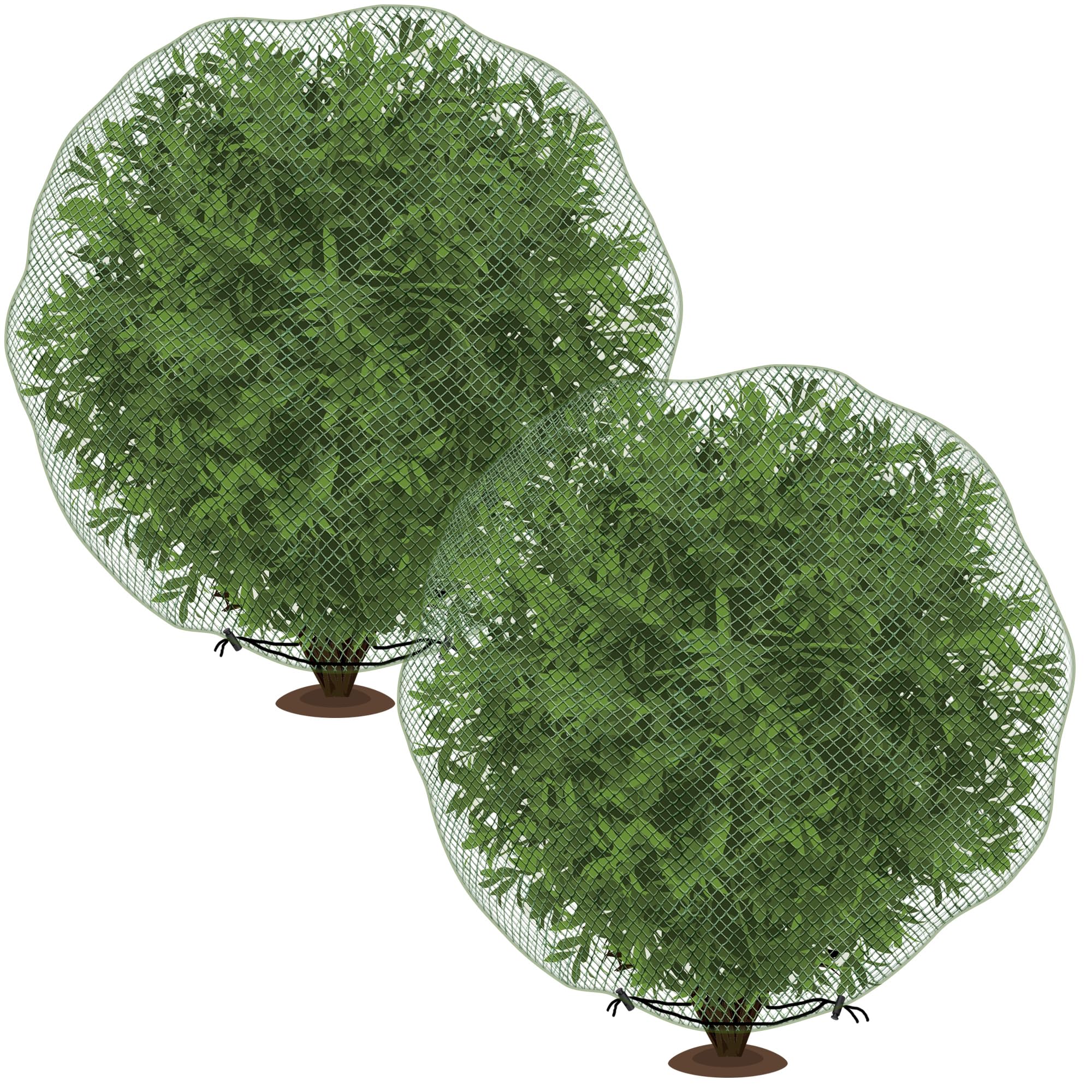 codree 2 Pcs Deer Netting for Shrubs- 7.8 x 7.8 Ft Deer Plant Netting Cover- Reusable Garden Plants Mesh Netting to Protect Undershrub Plant from Deer, Birds and Other Animals