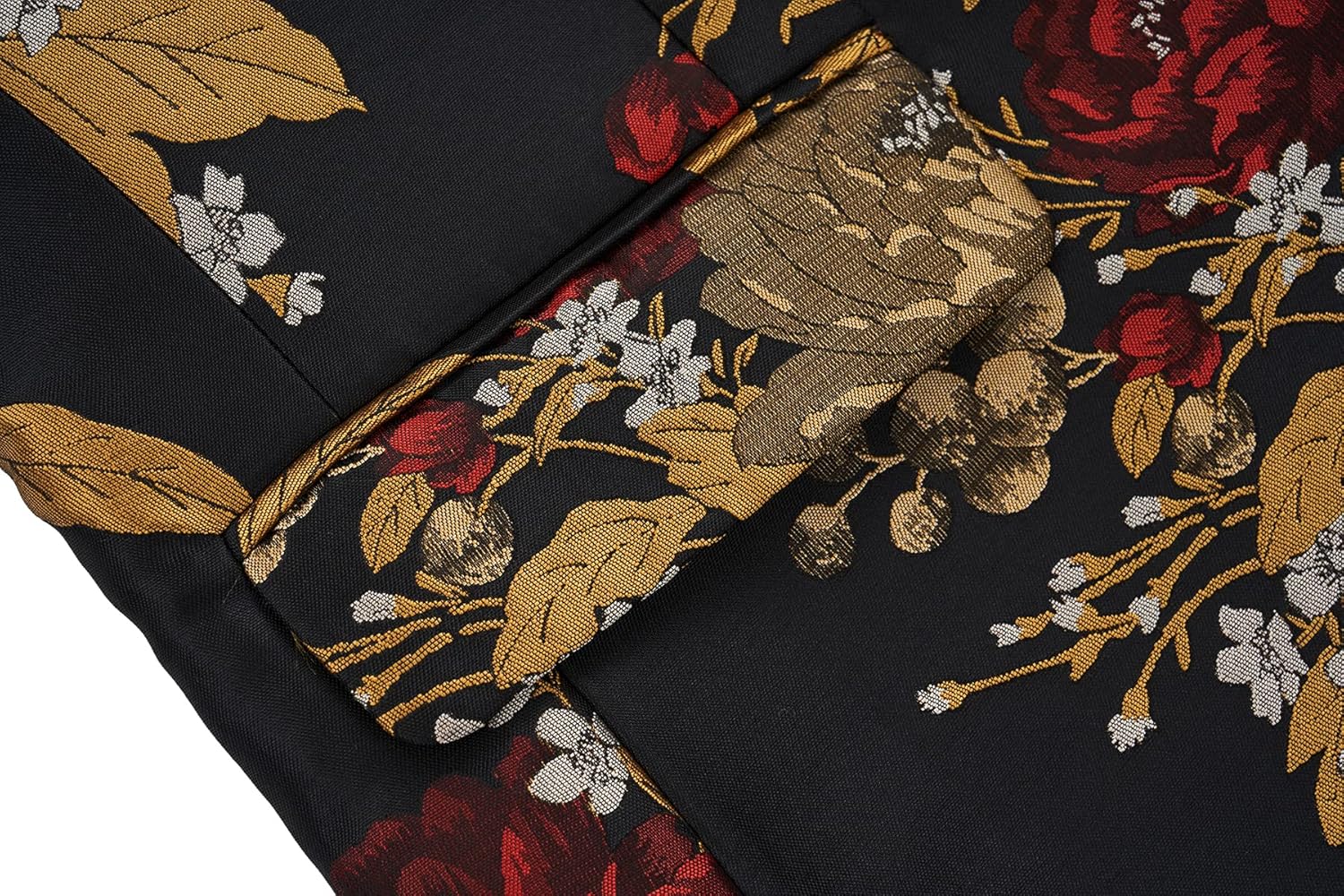 MOGU Mens Blazer Fashion Floral Casual Sports Coat Slim Fit Suit Jacket - Image 3