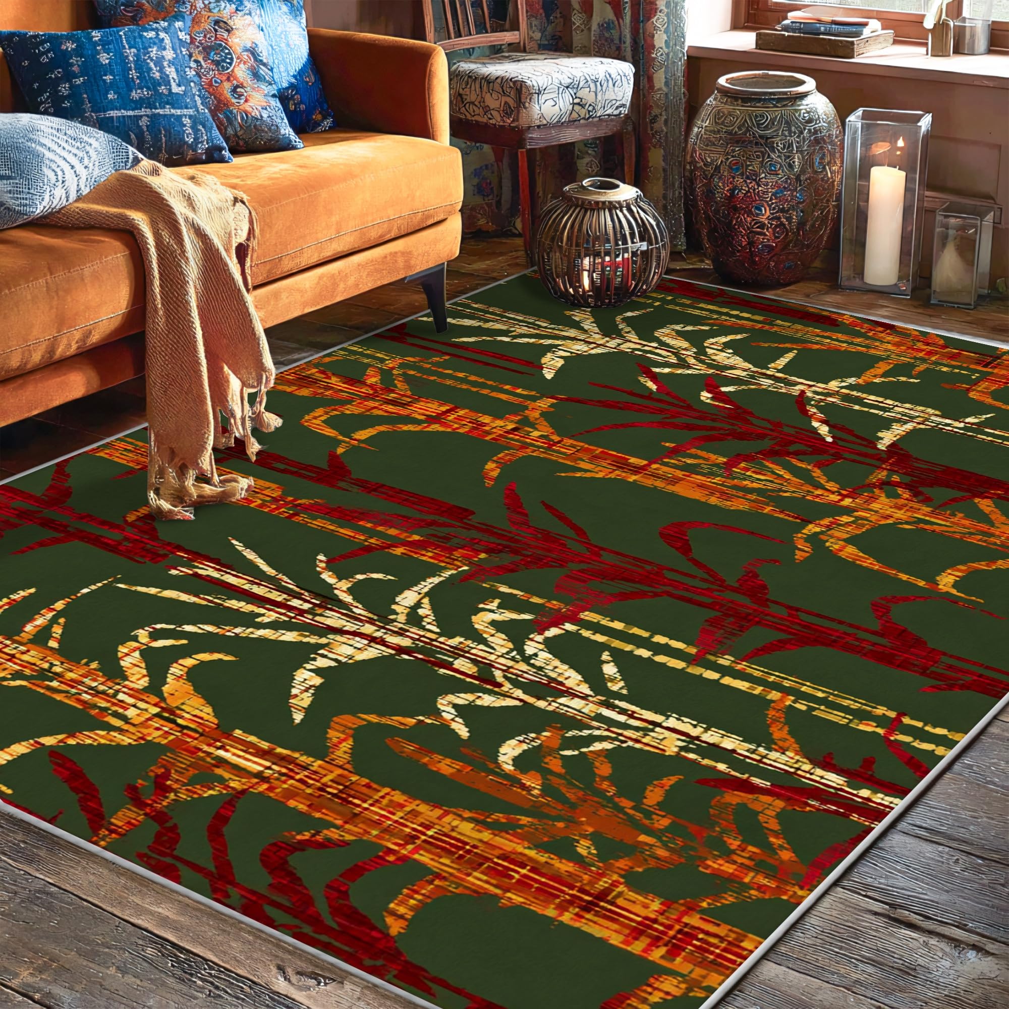 Tapis de maïs vert automne créez un coin cocooning au salon