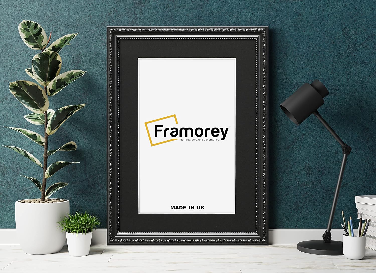 FRAMOREY Shabby Chic Antique Style Picture Frame, 14x11" Size Black