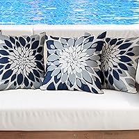 Vista 34 de Qahing Paquete de 4 fundas de almohada impermeables para exteriores de 16 x 16 pulgadas, fundas decorativas cuadradas de jardín para muebles