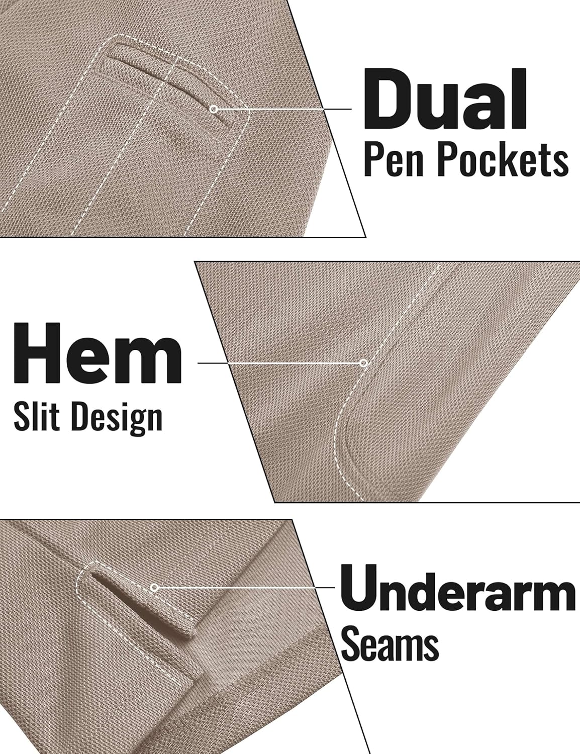 TACVASEN Men's Long Sleeve Polo Shirts Quick Dry Tactical Golf Collared Lightweight Work Breathable Moisture Wicking Outdoor - Image 4