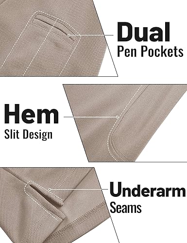 Vista 3 de TACVASEN Polo de manga larga para hombre, secado rápido, táctico, cuello de golf, ligero, transpirable, absorbe la humedad, al aire libre