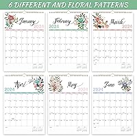 Vista 5 de Calendario de pared 2024, calendario mensual 2024, de enero de 2024 a diciembre de 2024, 12 x 17 pulgadas, calendario vertical mensual 2024