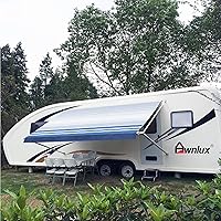 Vista 8 de Awnlux Toldo de vinilo duradero para caravana, camioneta, SUV, repuesto de toldo de patio (10, color negro desteñido)