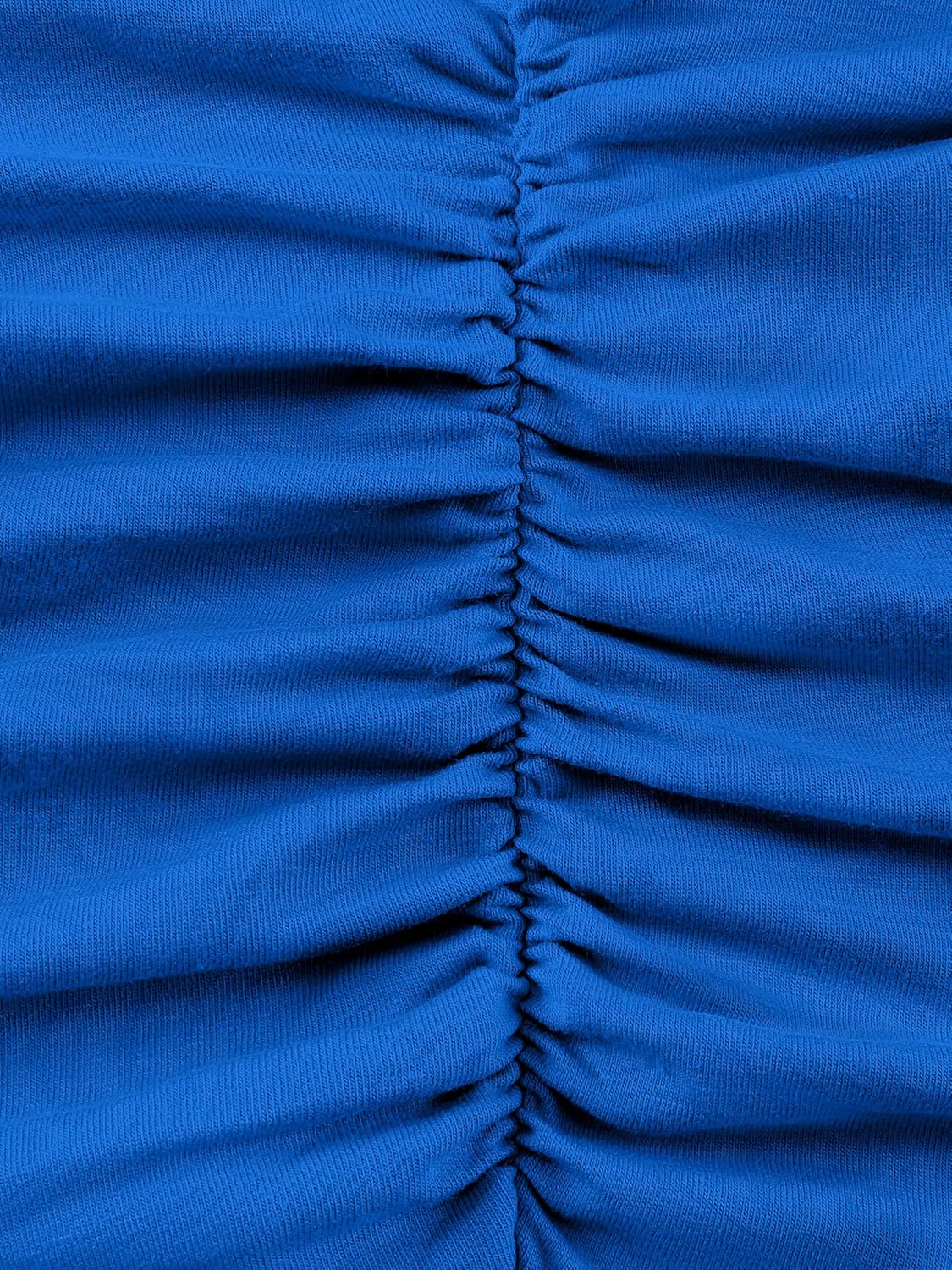 Missufe Women's Summer Short Sleeve Fitted Ruched Bodycon Irregular Mini Sheath Dress - Image 6