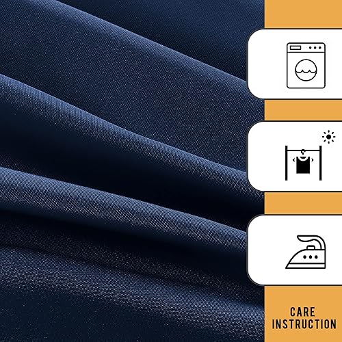 Miniatura 5 de Obstal Paquete de 2 manteles para mesas rectangulares de 6 pies, resistente al agua, lavable, tela de poliéster, protector rectangular para bodas,