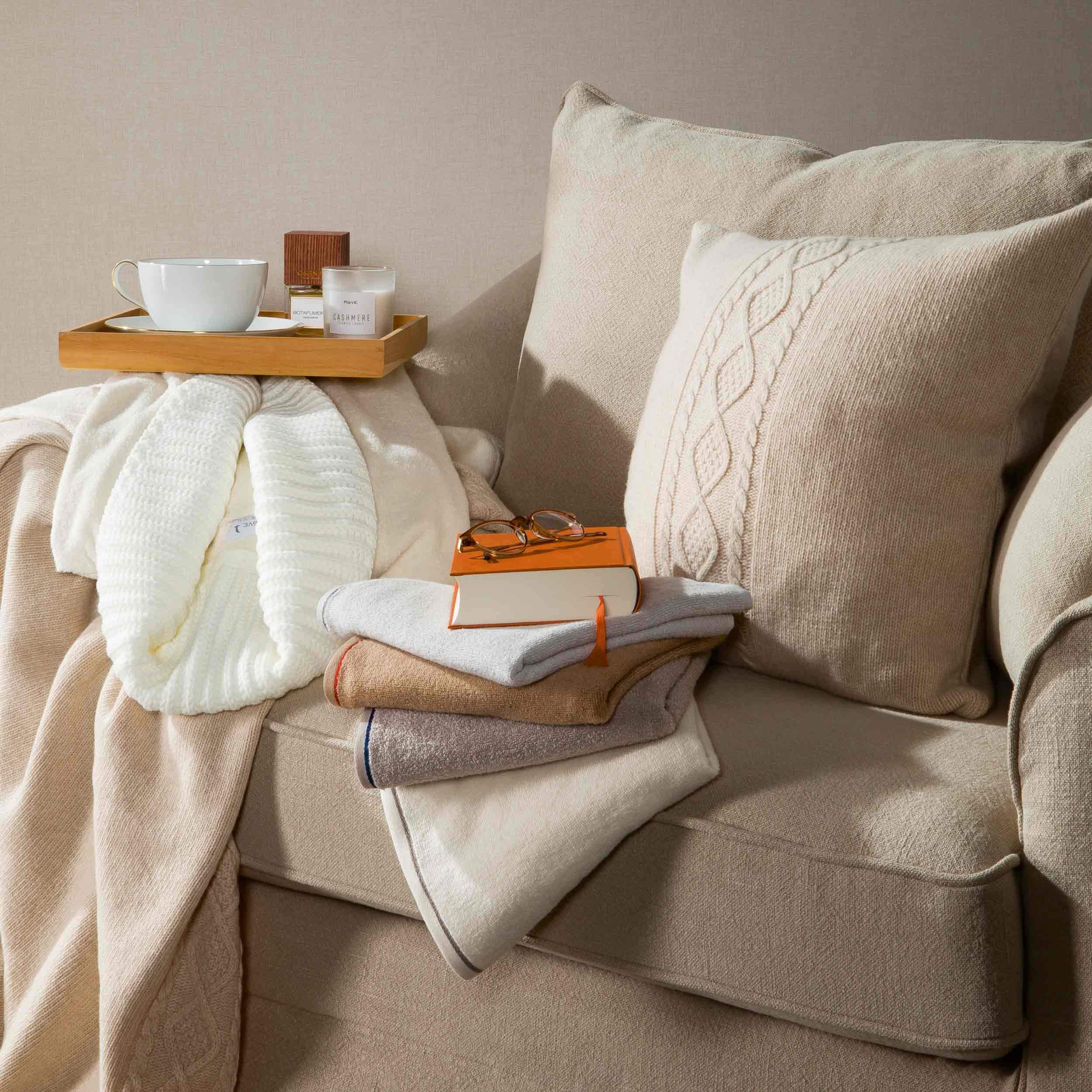 Möve Cashmere & Cotton wash glove 80 x 150 cm made of 85% cotton / 12% modal / 3% cashmere, cashmere, Wood - Image 4