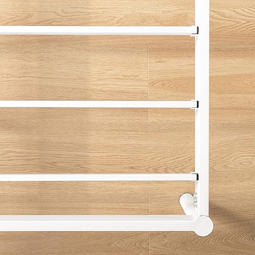 Miniatura 28 de Mellow Maggie - Cama de plataforma de metal con cabecera tapizada con cojín, listones de acero, fácil montaje, gris cielo, tamaño Queen Gris (Sky