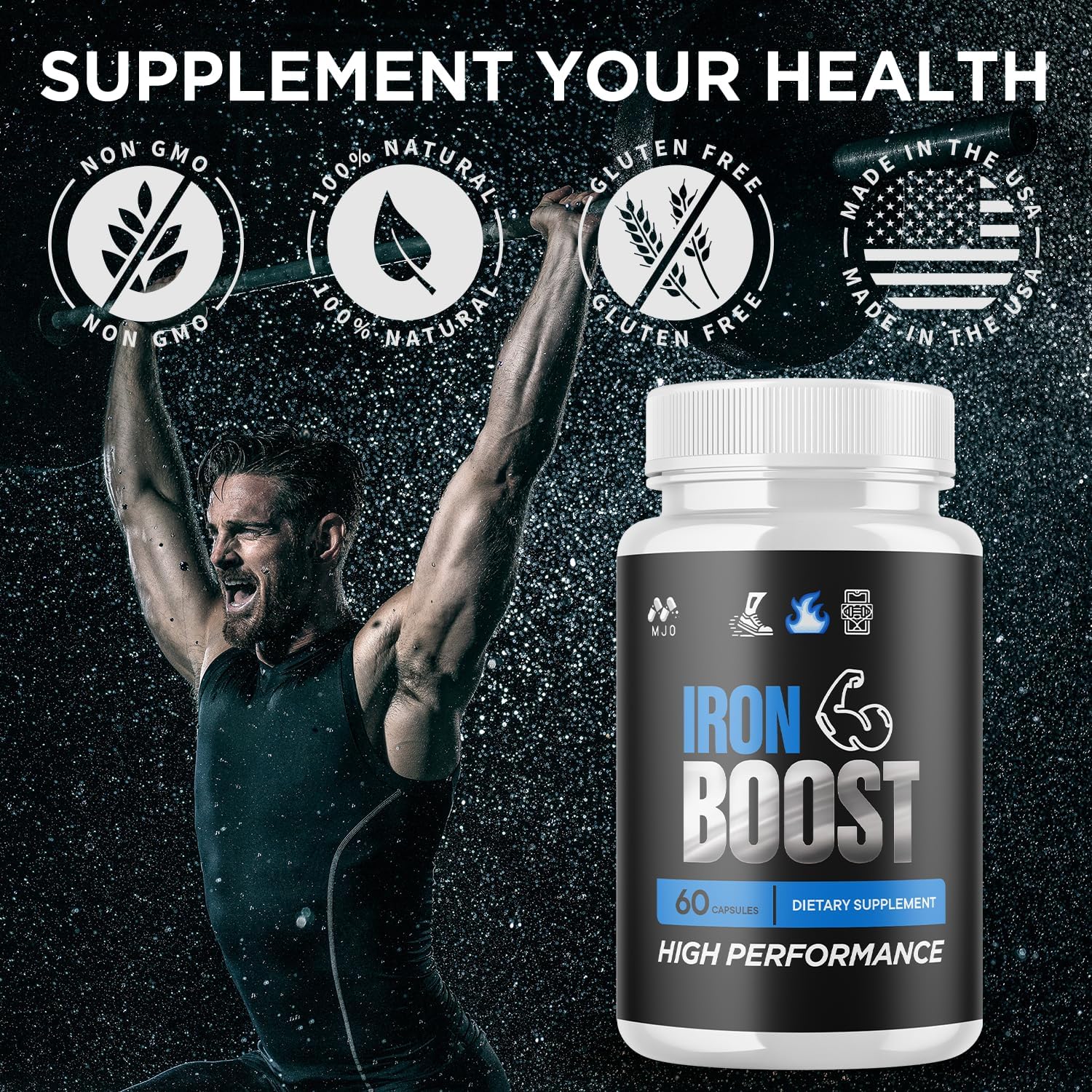 (3 Pack) Iron Boost Capsules, Official IronBoost Pills for men with All Natural Ingredients, Advanced Iron Boost for Health & Wellness Support with Premium Vitamins for Active Lifestyle (180 Capsules) - Image 6