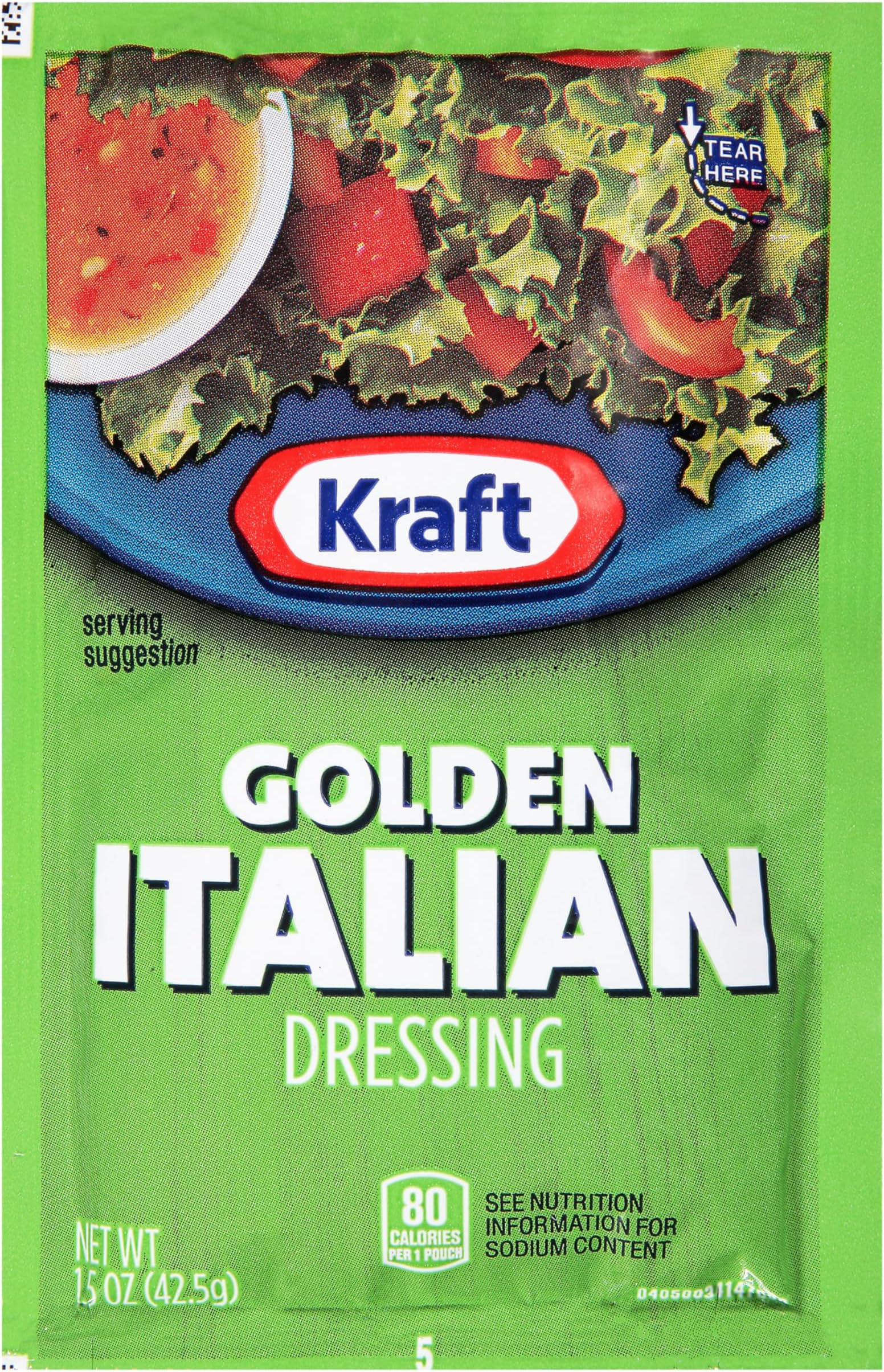 Golden Italian Salad Dressing Single Serve Packet (1.5 oz Packets, Pack of 60)