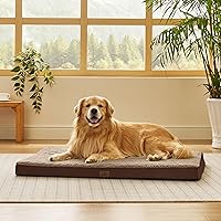 Vista 34 de Bedsure - Cama ortopédica extragrande para perros, con funda extraíble lavable, tapete de espuma con forma de huevera para jaula de mascota, apta