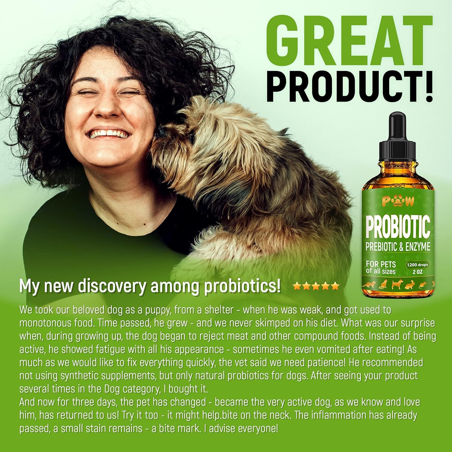 Probiotic for Dogs with Natural Digestive Enzymes. A Prebiotics + Digestive Enzyme product for dogs + Pumpkin. 120 Servings. Diarrhea & Upset Stomach Relief + Gas, Constipation, and Allergy Relief. : Pet Supplies