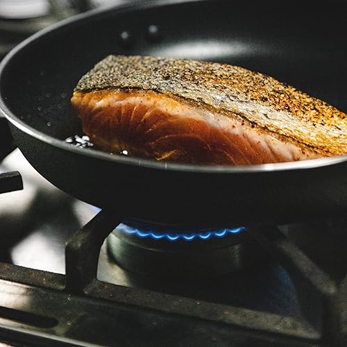 Miniatura 3 de HUDSON Experience Nonstick Fry Pan 8 Inches Cookware, Pots and Pans, Dishwasher Safe Black