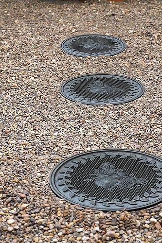 Miniatura 3 de A1 Home Collections A1HOME2405NW - Alfombrilla redonda de goma natural para jardín, multifuncional, resistente, hermoso diseño acabado a mano, 12 x