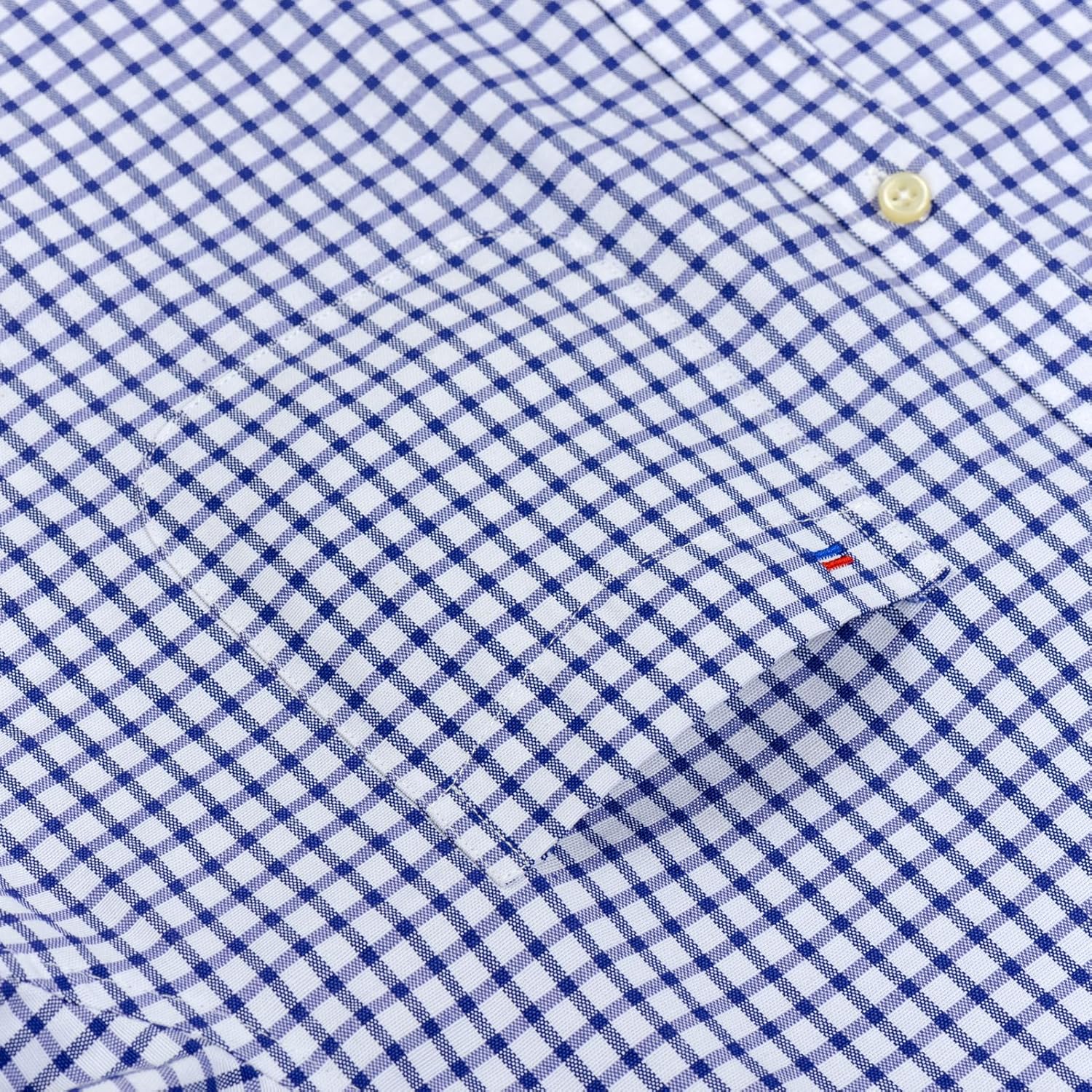 Men's Plaid Oxford Button-Down Shirts with Pocket Spring Fall Long Sleeve Work Casual Menswear Clothing - Image 5