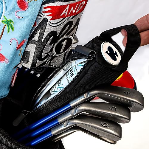 Miniatura 4 de Pins & Aces Funda de cerveza aislada para 7 latas, almacena hasta 7 latas discretamente en tu bolsa de golf, mantiene las bebidas enlatadas frías en
