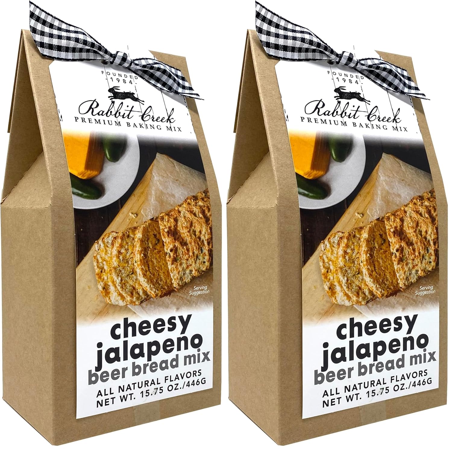 Rabbit Creek Beer Bread Mix Cheesy Jalapeno Beer Bread Mix for Baking Premium Bread Baking Mix (Pack of 2)