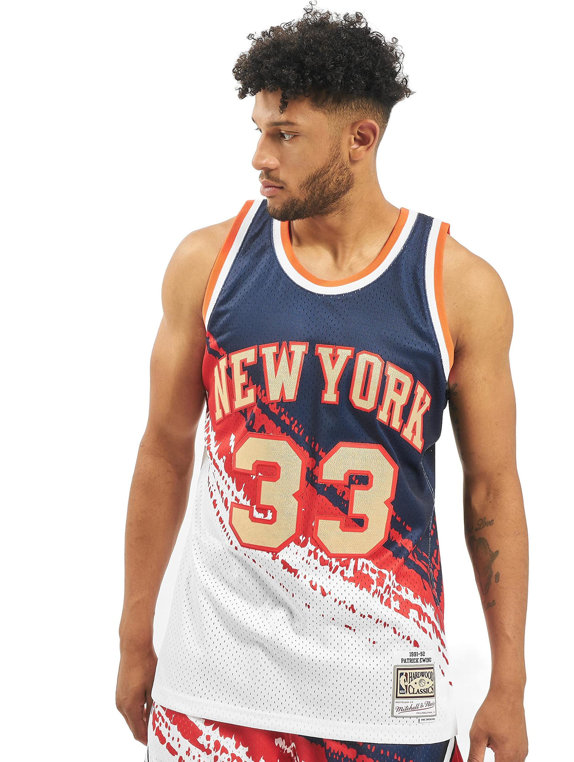 Mitchell & Ness Men's Blue New York Knicks Patrick Ewing Swingman Vest Smjyng18275 Nyknywh91pew