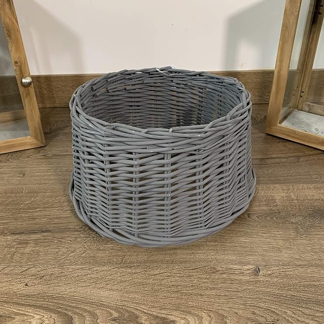 Samuel ALEXANDER Natural Wicker Christmas Tree Skirt Choice of 3 Sizes (Dark Grey, Small : 33cm c 20cm)
