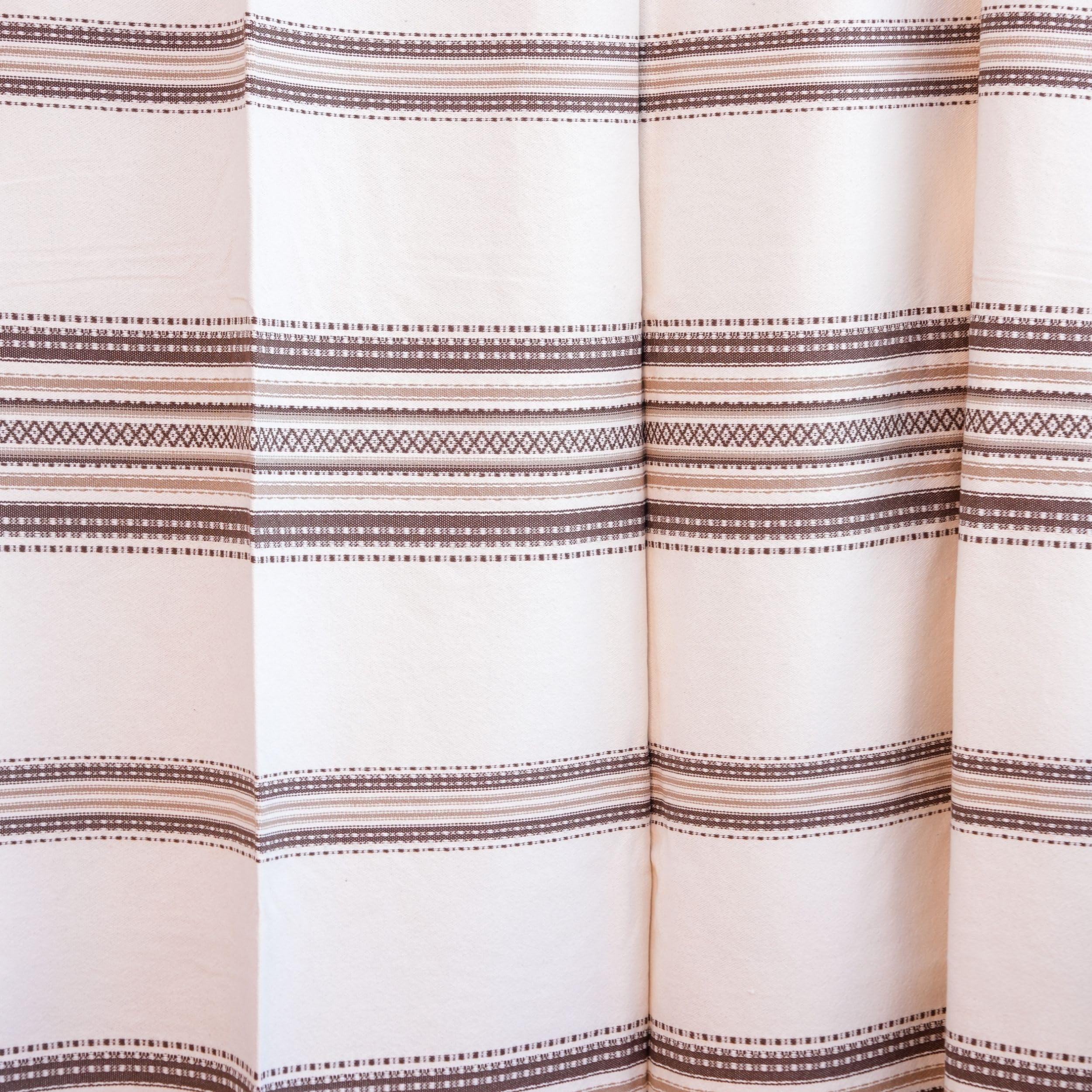 Tenda parasole rustica, (160 x 215 cm), Ecru Marrone Colore 103 Realizzata in Spagna, Fibra naturale di cotone - Tenda per porta esterna zanzariera e parasole