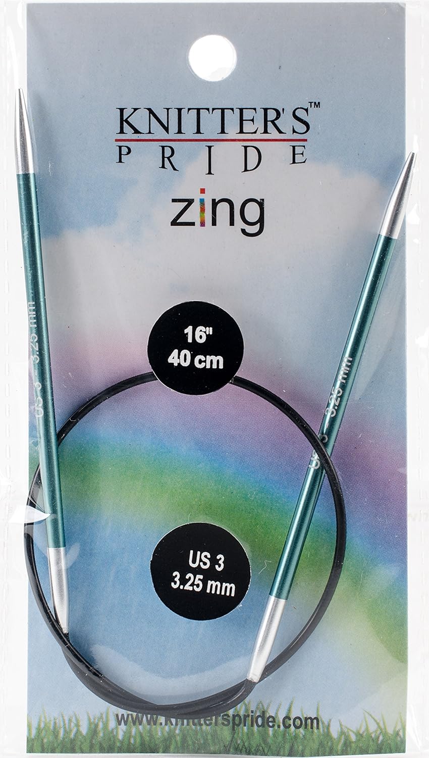 Knitter's Pride KP140066 Zing Fixed Circular Needles 16-Size 3/3.25mm