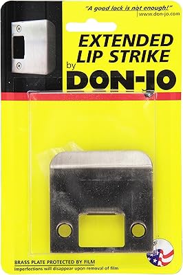 Don-Jo EL 175 18 Gauge Extended Lip Strike, Blackened Satin Nickel Plated, 1-3/4