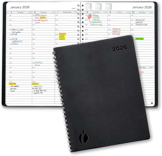 2026 Planner Weekly And Monthly – Hourly Appointment Book